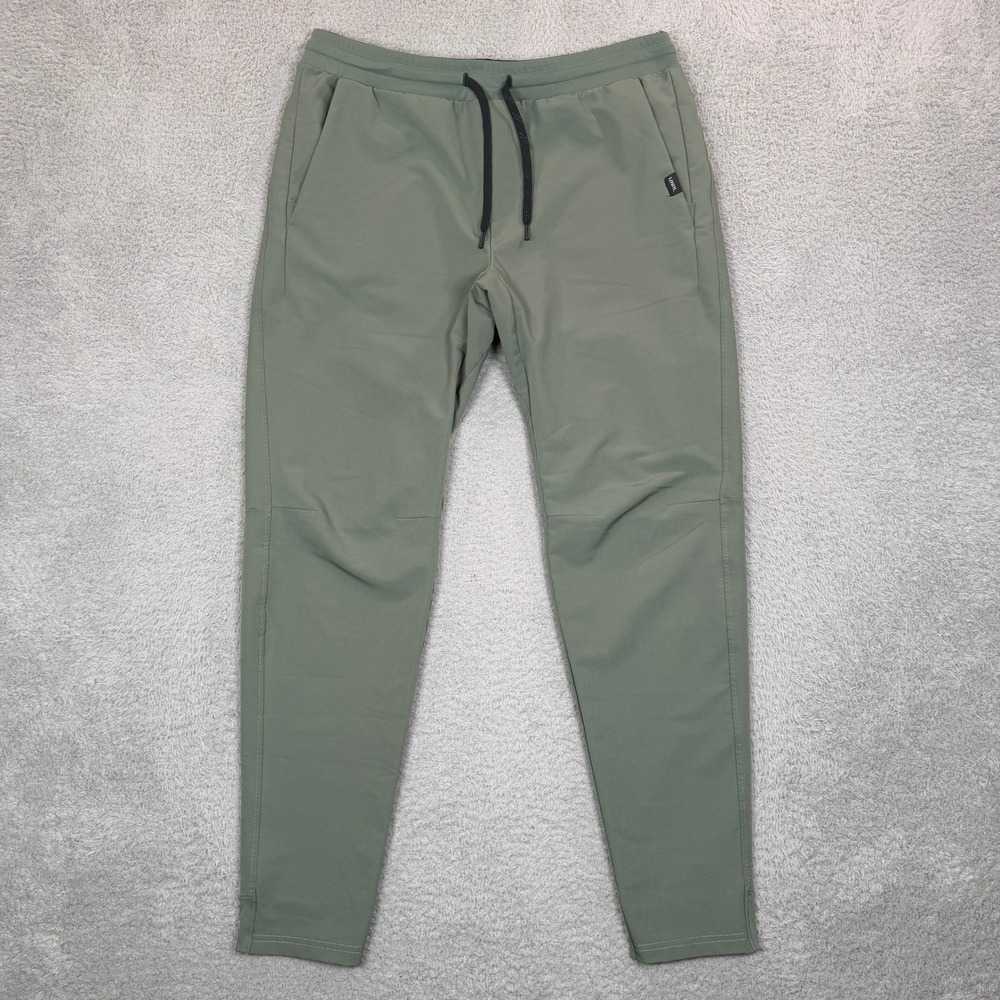 UNRL Apex Pants Mens Large Sage Green Tapered Stretch Jogger Trousers Sportswear